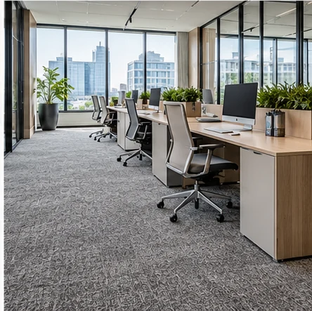 Illustrative carpeted commercial areas