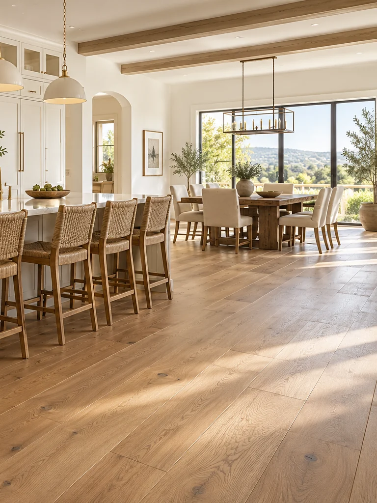 Illustrative solid hardwood plank edge