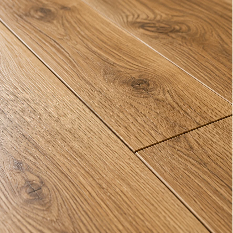 Illustrative warm oak-look laminate surface