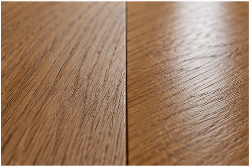 Illustrative hardwood selection detail: finish