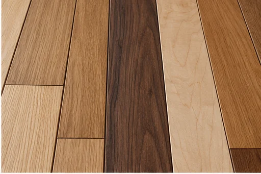 Illustrative hardwood selection detail: plank width