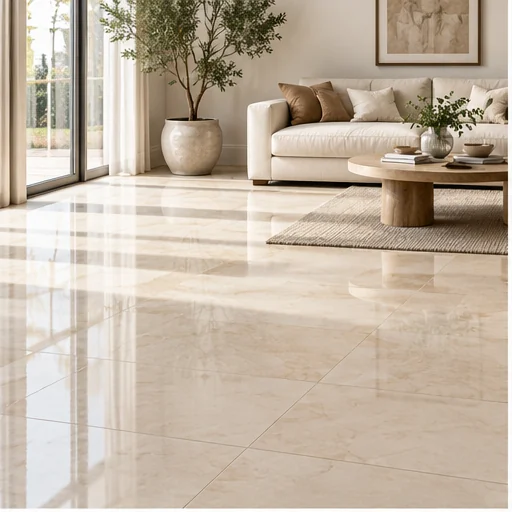 Illustrative ceramic tile interior