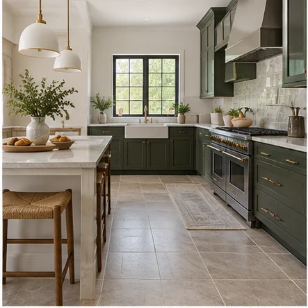 Illustrative tiled kitchens